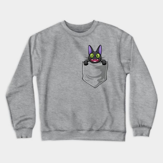 Black cat in the pocket Crewneck Sweatshirt by Patrol